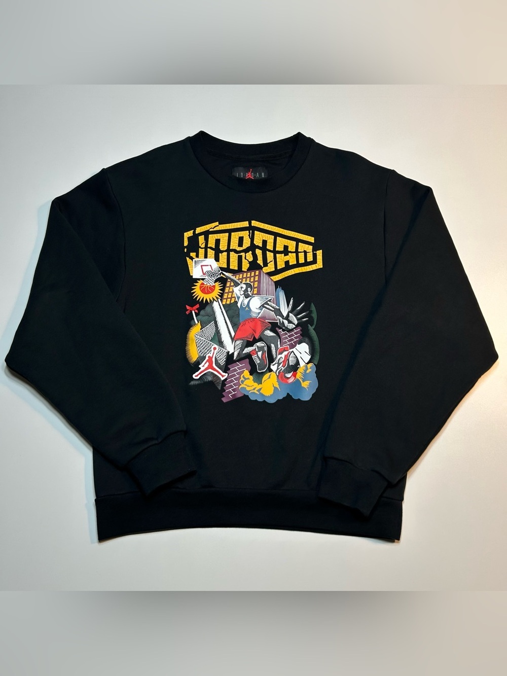 Nike Air Jordan Sport DNA Graphic Fleece Crewneck Black Sweatshirt
